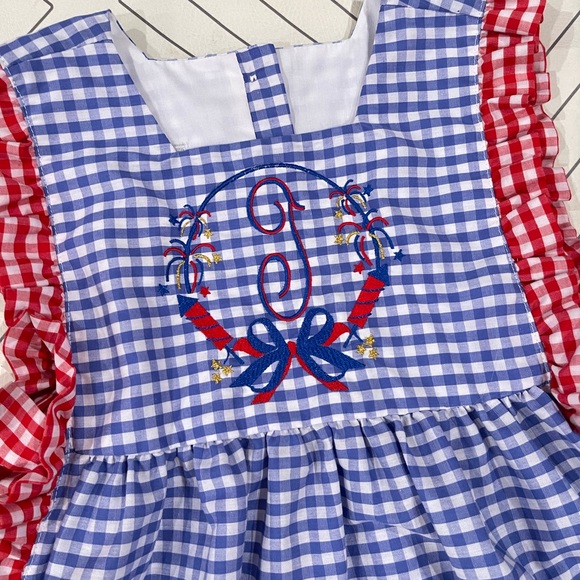The Bubble Bee Gingham Fourth of July Two Piece Outfit - T - Picture 4 of 16